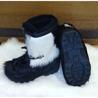 Bilodeau - BLIZZARD Boots For KIDS, Black and white cow hide
